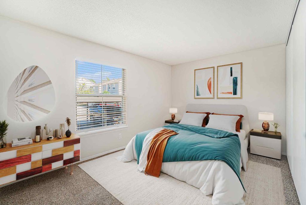 Corinth Paddock luxurious interior staged bedroom